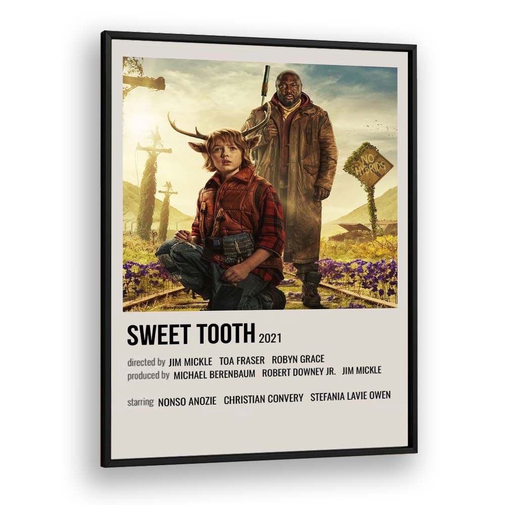 SWEET TOOTH 2021 MOVIE POSTERS in Black Plain Frame