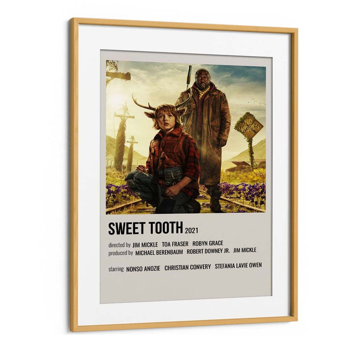 SWEET TOOTH 2021 MOVIE POSTERS in Oak Wood Frame With Mount