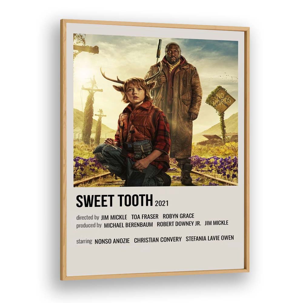 SWEET TOOTH 2021 MOVIE POSTERS in Oak Wood Plain Frame