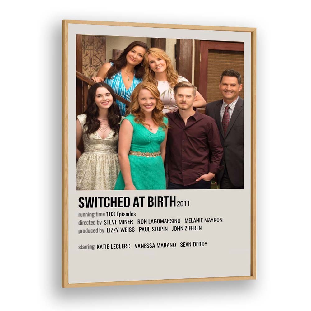 SWITCHED AT BIRTH 2011 MOVIE POSTERS in Oak Wood Plain Frame