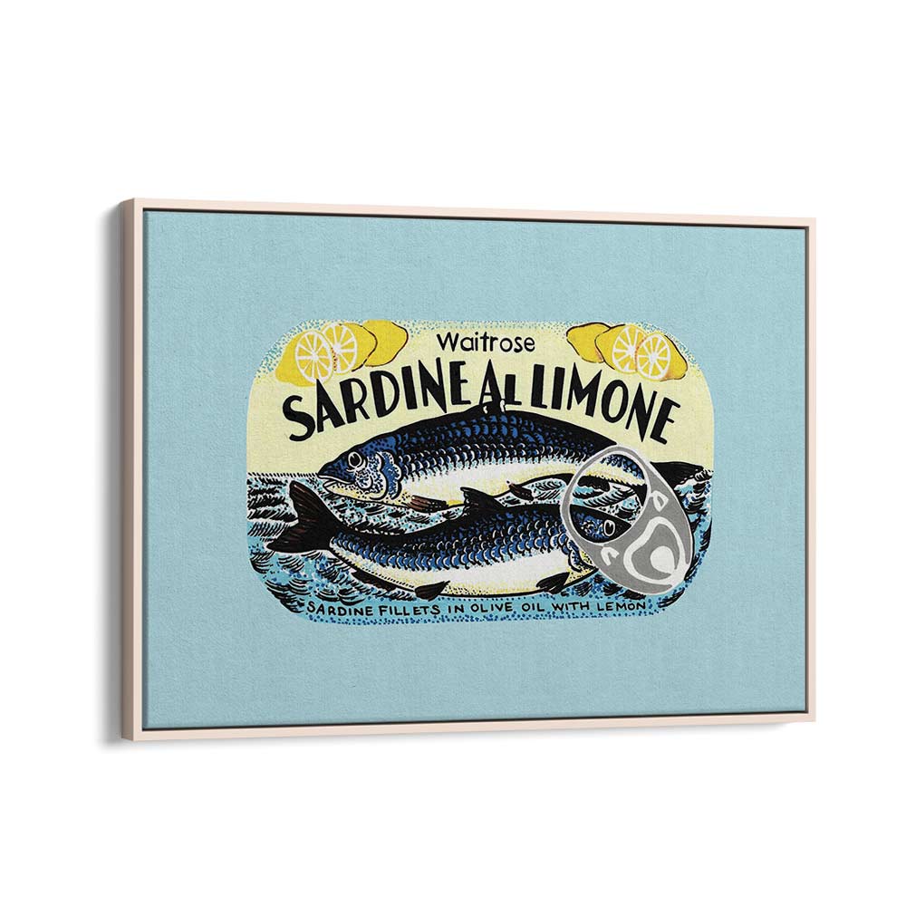 Sadine Al Limones by Studio Mandariini Kitchen Posters Kitchen Art Prints in Oak Wood Floater Frame