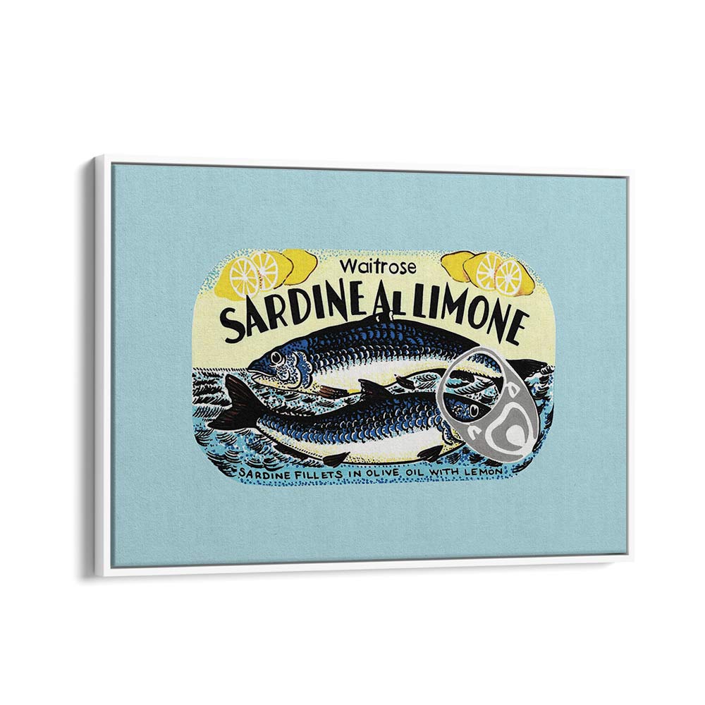 Sadine Al Limones by Studio Mandariini Kitchen Posters Kitchen Art Prints in White Floater Frame