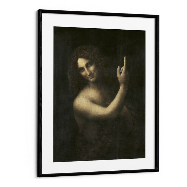 Saint Johan The Baptist Vintage Paintings in Black Frame With Mount