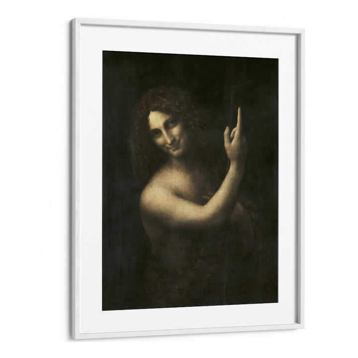 Saint Johan The Baptist Vintage Paintings in White Frame With Mount