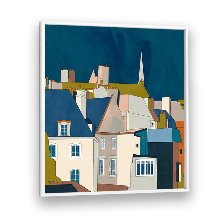 Saint Malo Kopie By Ana Rut Bre Landscape Art Prints in White Plain Frame