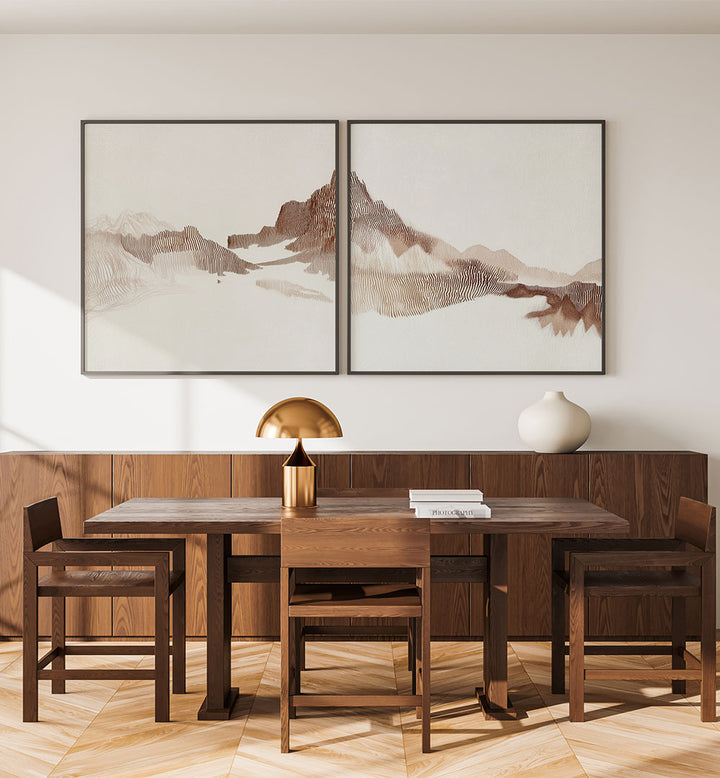 SANDS OF SILENCE , SET OF 2 PAINTINGS