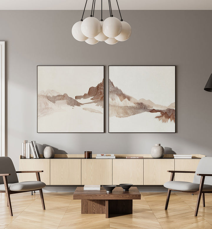 SANDS OF SILENCE , SET OF 2 PAINTINGS