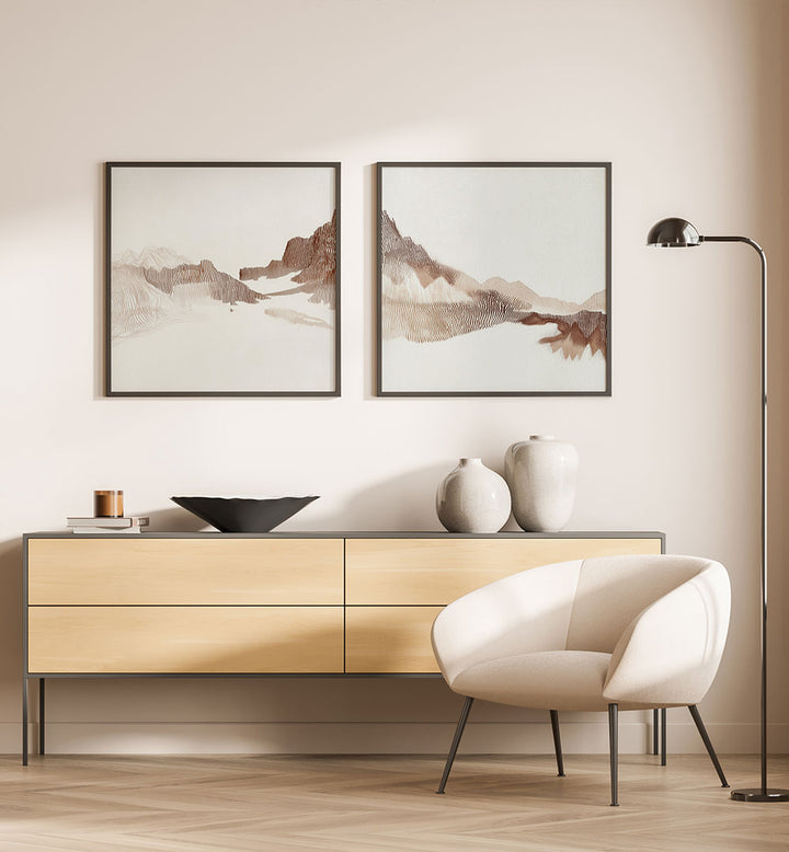 SANDS OF SILENCE , SET OF 2 PAINTINGS