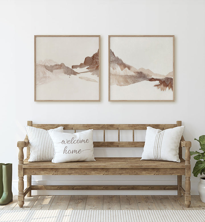 SANDS OF SILENCE , SET OF 2 PAINTINGS