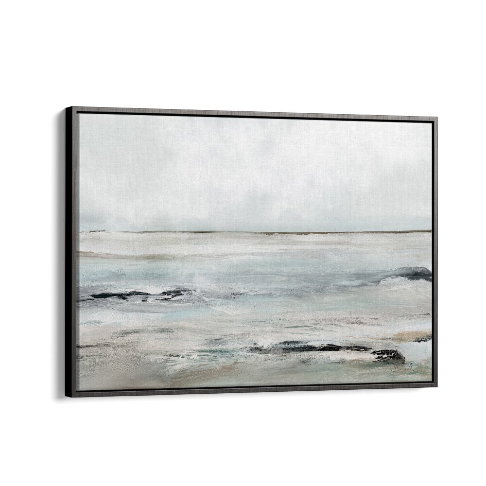 Sandy Bay By Dan Hobday Abstract Art Abstract Paintings in Black Floater Frame