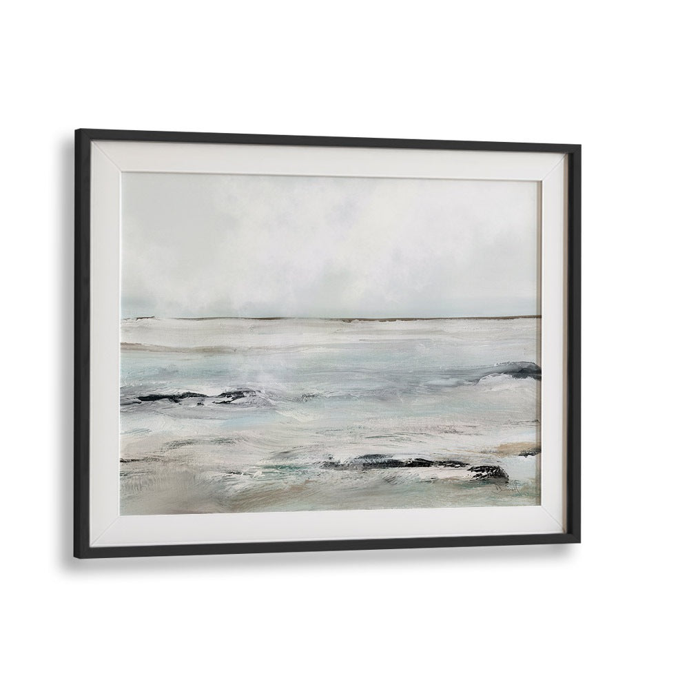 Sandy Bay By Dan Hobday Abstract Art Abstract Paintings in Black Frame With Mount