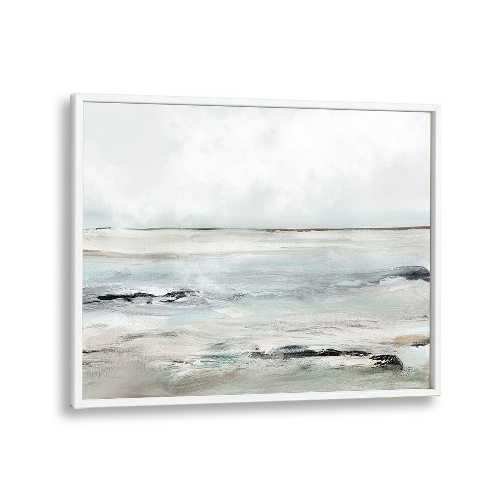 Sandy Bay By Dan Hobday Abstract Art Abstract Paintings in White Plain Frame