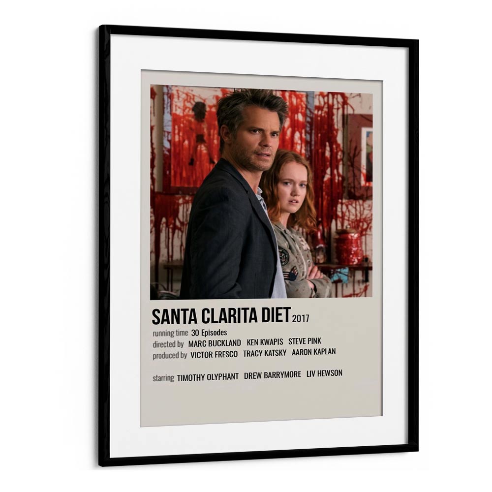 Santa Clarita Diet 2017 Movie Posters in Black Frame With Mount