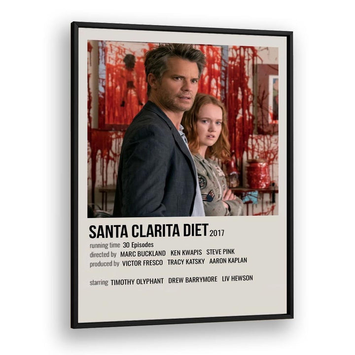 Santa Clarita Diet 2017 Movie Posters in Black Plain Frame