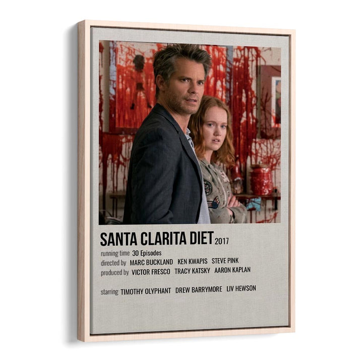 Santa Clarita Diet 2017 Movie Posters in Oak Wood Floater Frame