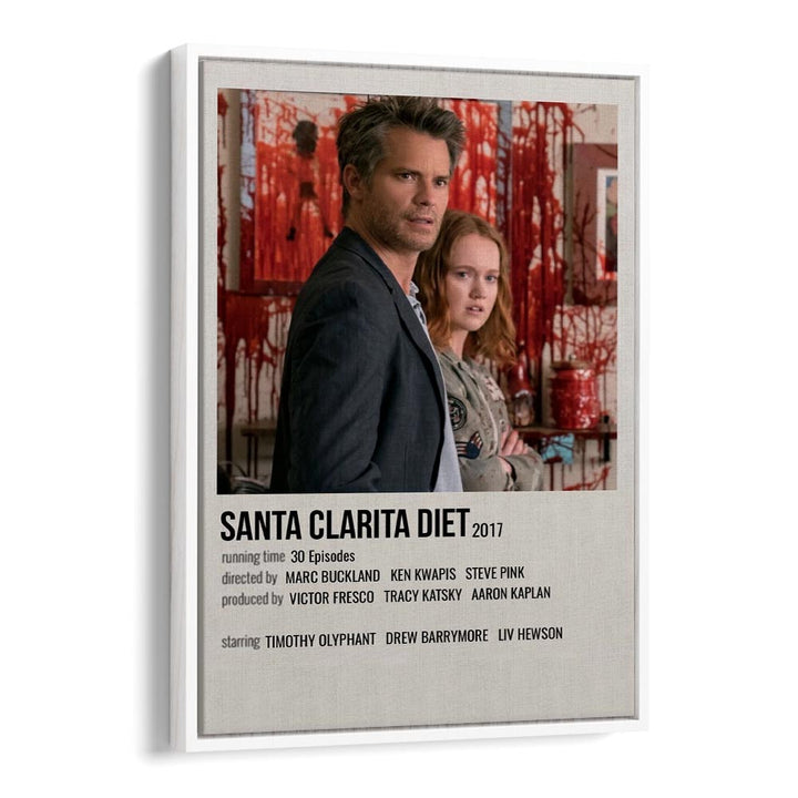 Santa Clarita Diet 2017 Movie Posters in White Floater Frame