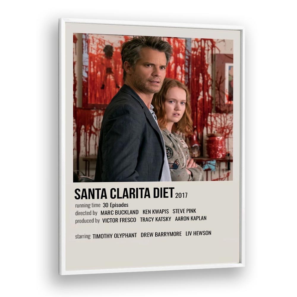 Santa Clarita Diet 2017 Movie Posters in White Plain Frame