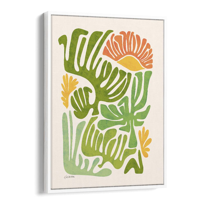 Santa Fe Dream by Kristian Gallagher Botanical Flower Paintings Floral Paintings in White Floater Frame