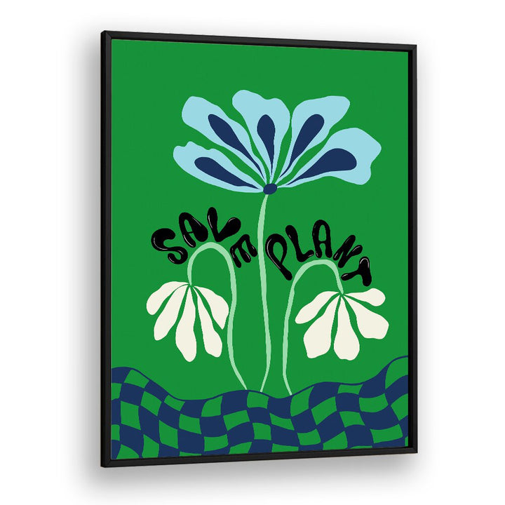 Save Plants by Miho Art Studio Botanical Art Prints Floral Paintings in Black Plain Frame