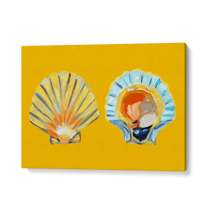 Scallops on Yellow by Alice Straker Cafe Art Prints Cafe Posters in Gallery Wrap