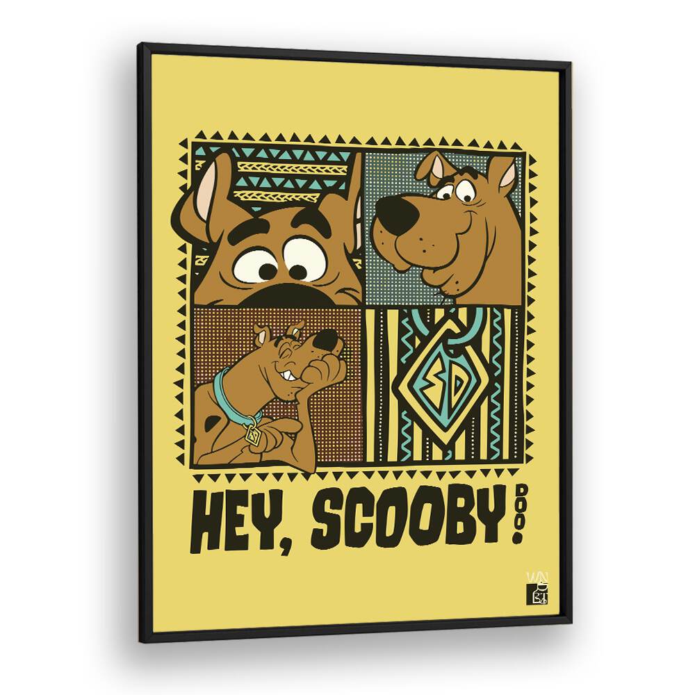 Scooby Doo Comic Wall Art Comic Posters in Black Plain Frame