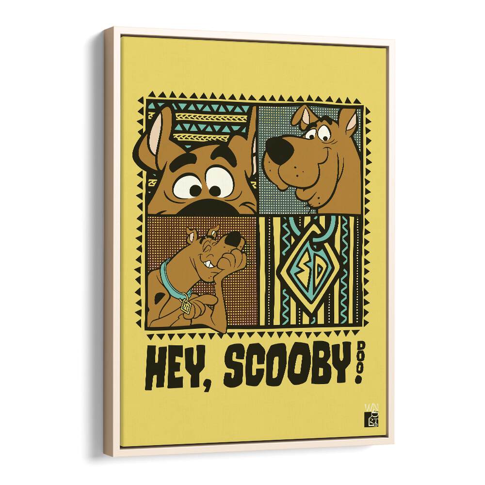 Scooby Doo Comic Wall Art Comic Posters in Oak Wood Floater Frame