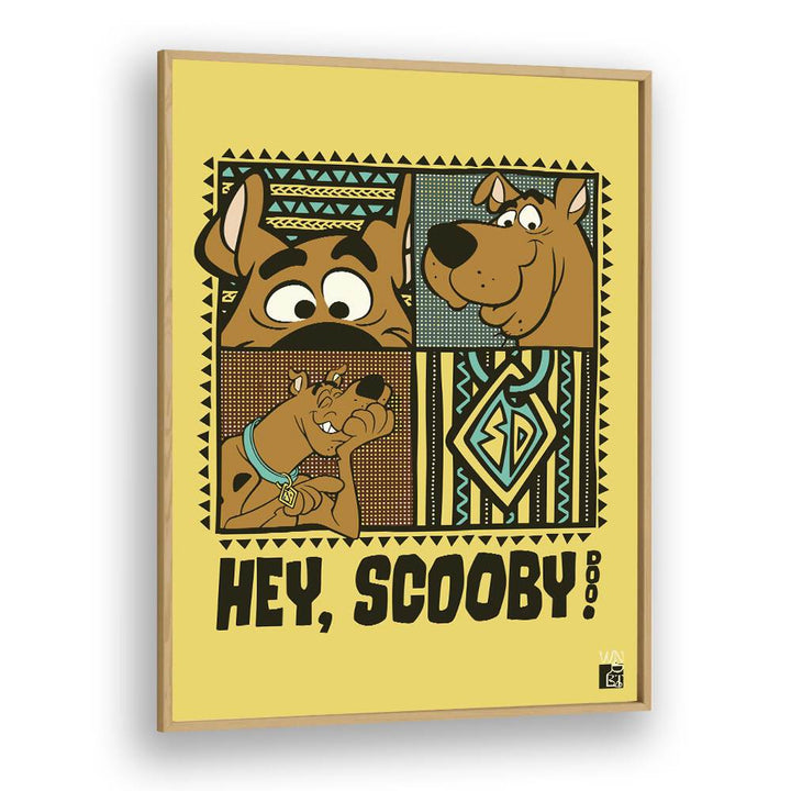 Scooby Doo Comic Wall Art Comic Posters in Oak Wood Plain Frame