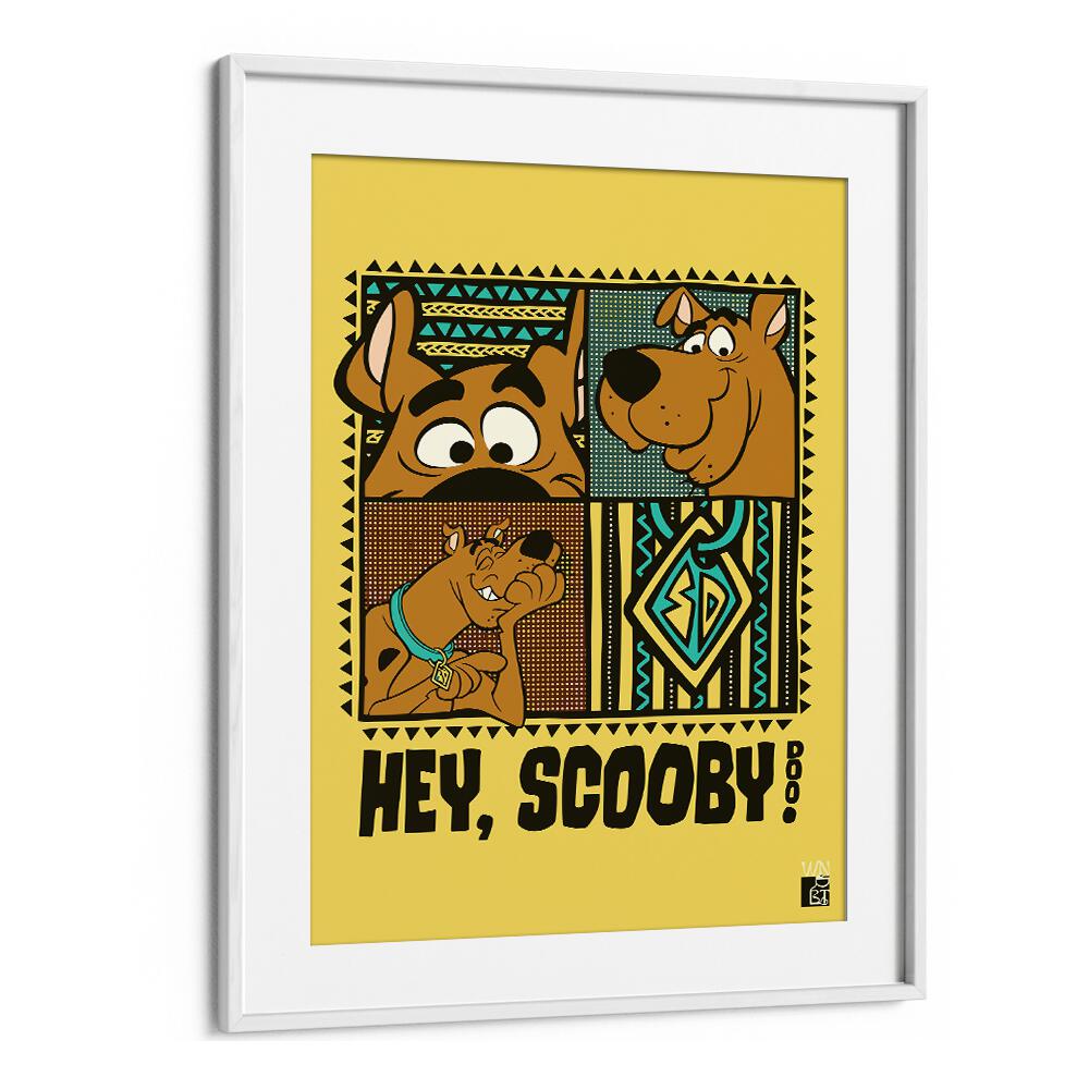 Scooby Doo Comic Wall Art Comic Posters in White Frame With Mount