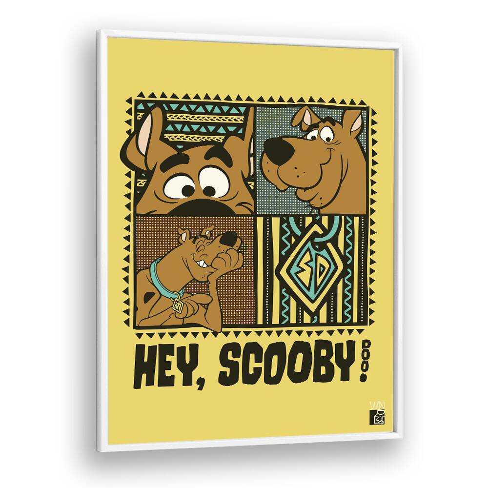 Scooby Doo Comic Wall Art Comic Posters in White Plain Frame