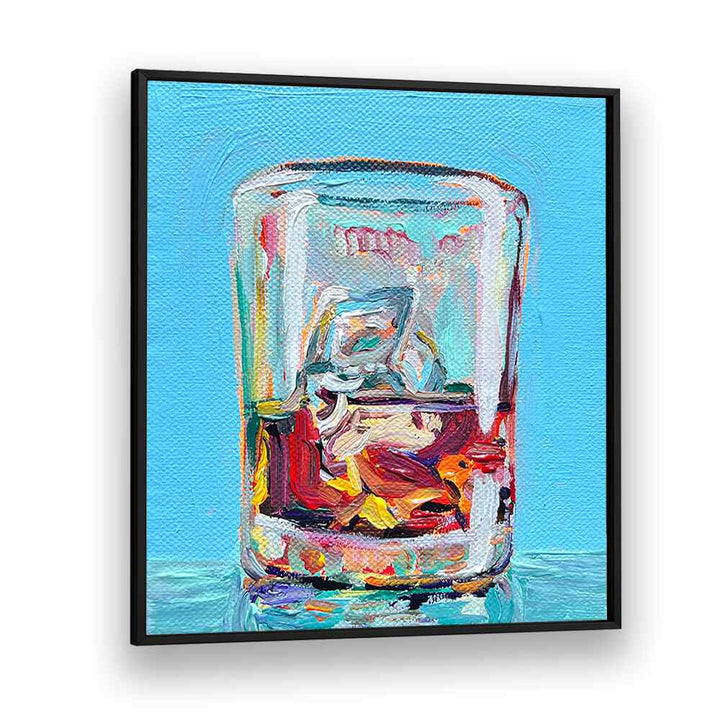 Scotch By Key And Sea Creative Bar and Cafe Art Print in Black Plain Frame