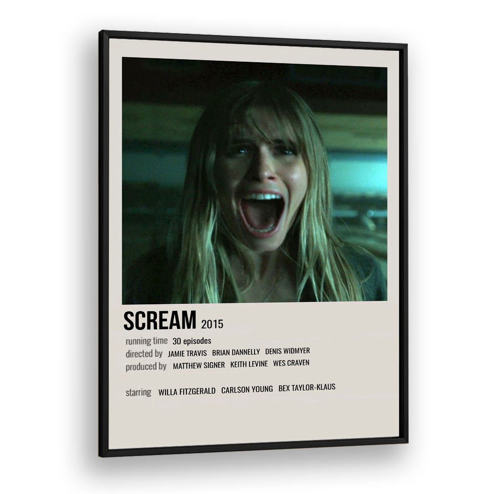 Scream 2015 Movie Posters in Black Plain Frame