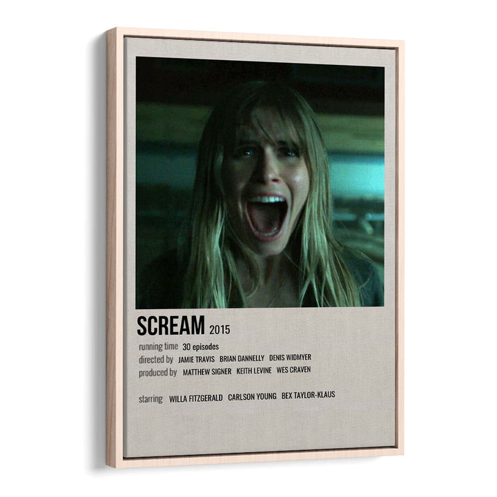 Scream 2015 Movie Posters in Oak Wood Floater Frame