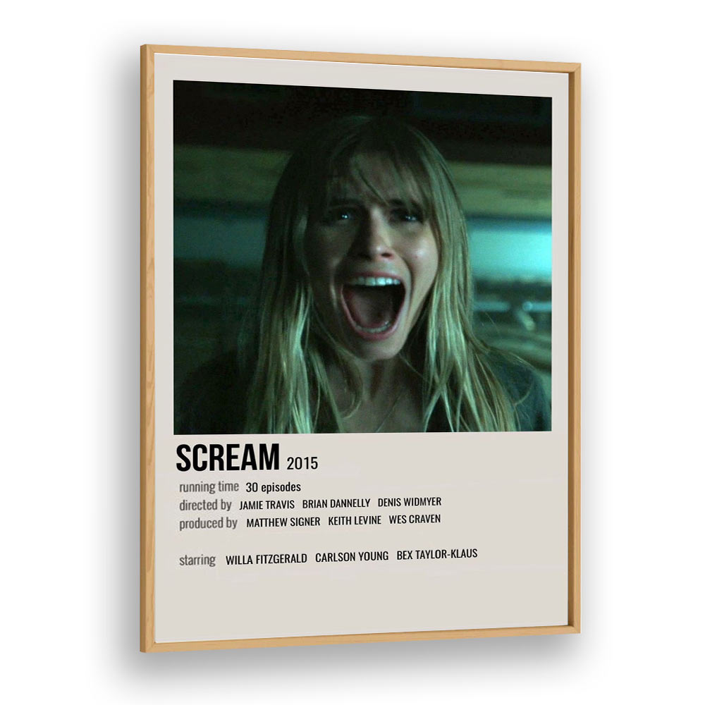 Scream 2015 Movie Posters in Oak Wood Plain Frame