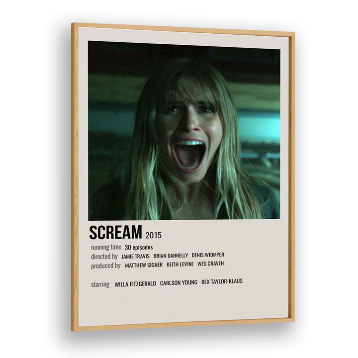 Scream 2015 Movie Posters in Oak Wood Plain Frame