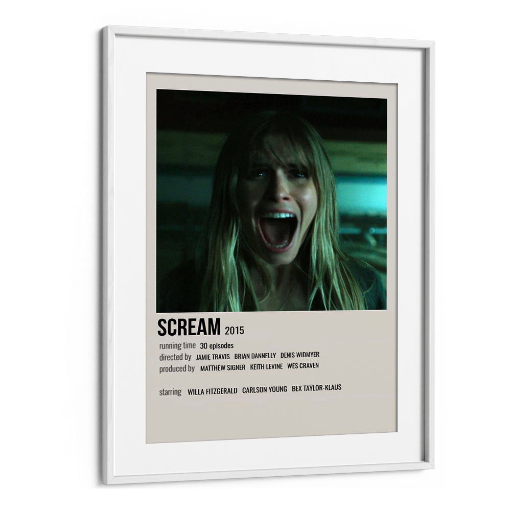 Scream 2015 Movie Posters in White Frame With Mount