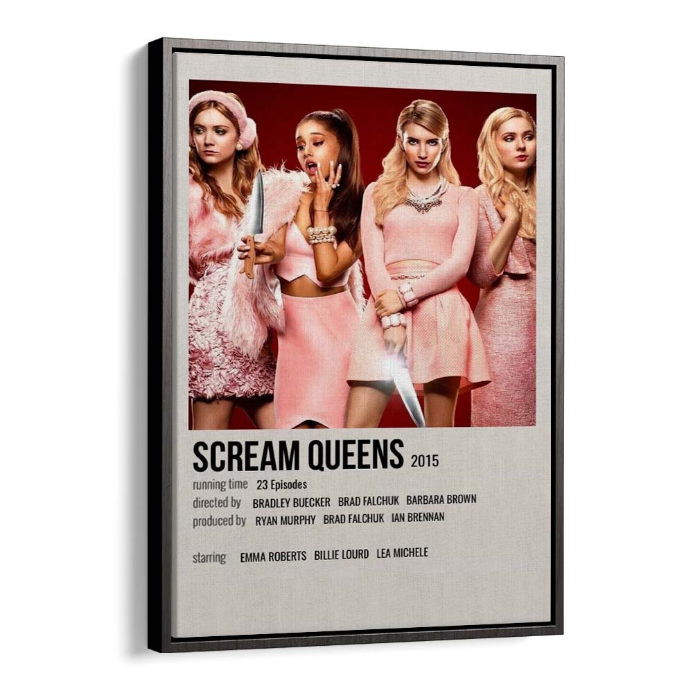 Scream Queens 2015 Movie Posters in Black Floater Frame