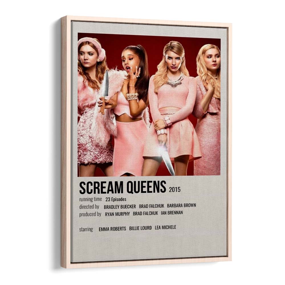 Scream Queens 2015 Movie Posters in Oak Wood Floater Frame