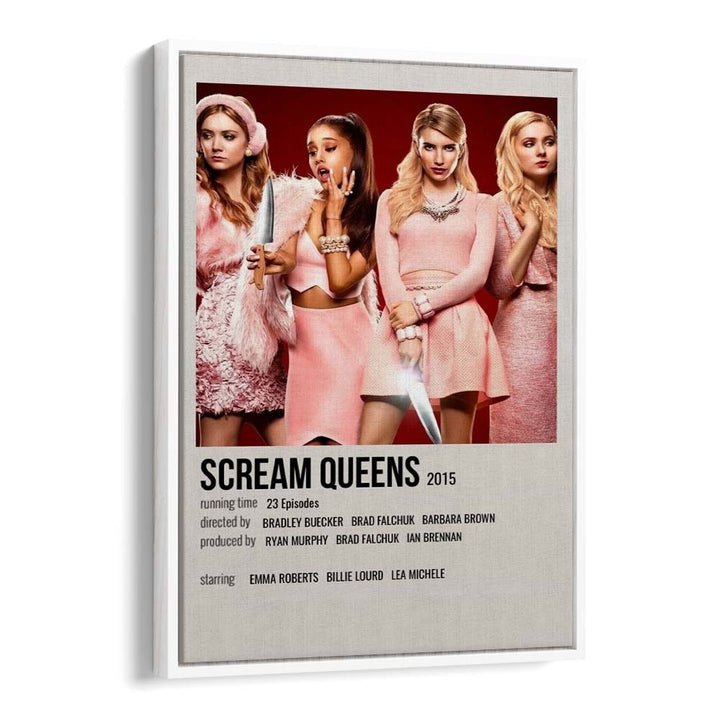 Scream Queens 2015 Movie Posters in White Floater Frame