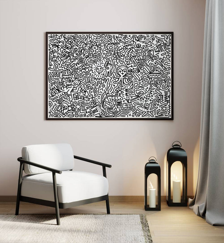 SCRIBBLE SYMPHONY DOODLE ART PAINTING