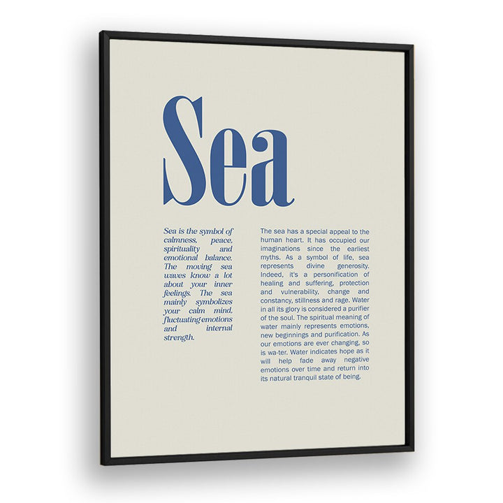 Sea Beach Prints Coastal Wall Art in Black Plain Frame