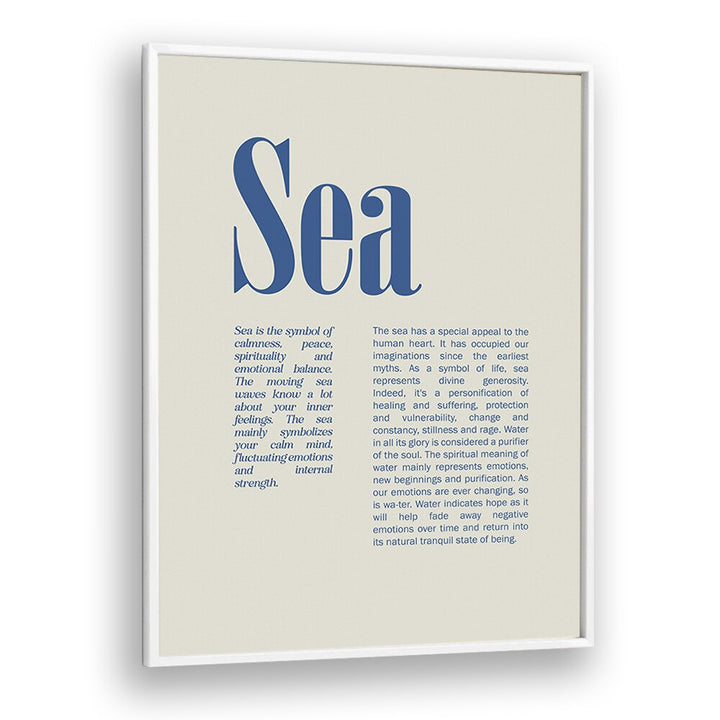 Sea Beach Prints Coastal Wall Art in White Plain Frame