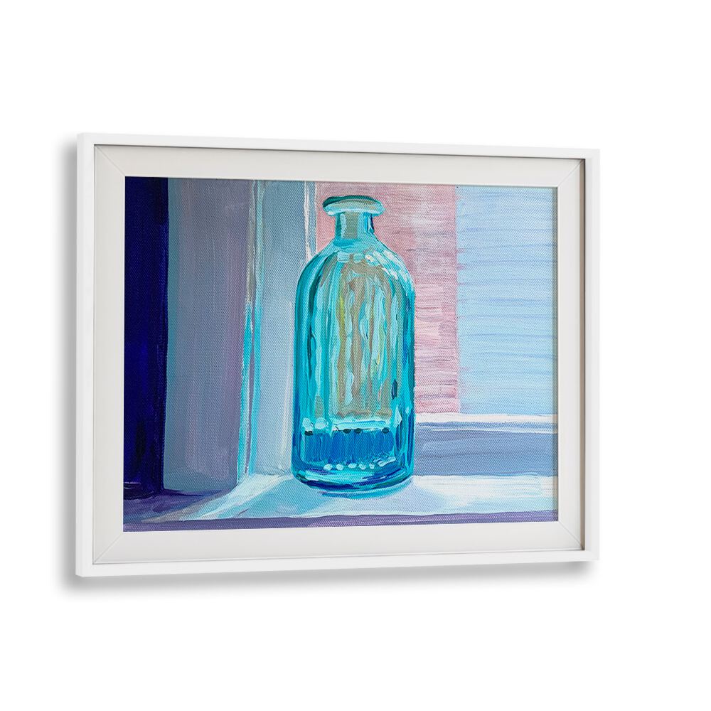 Sea Glass By Key And Sea Creative Art Print in White Frame With Mount