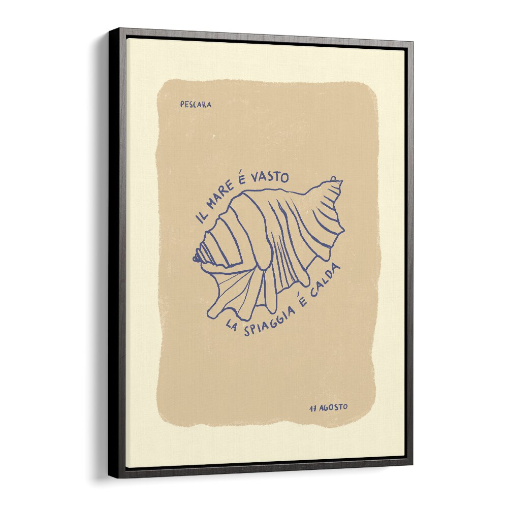 Sea Shells by Studio Dolci Kitchen Posters in Black Floater Frame