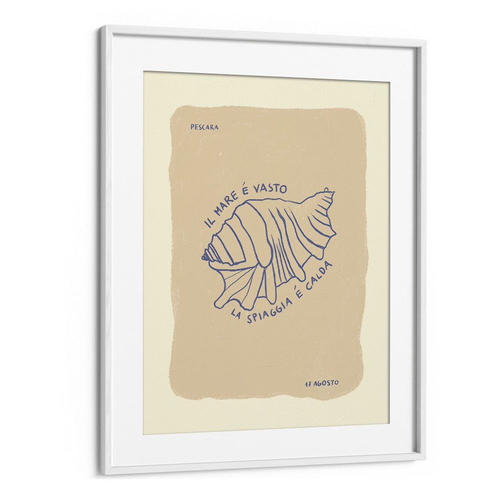 Sea Shells by Studio Dolci Kitchen Posters in White Frame With Mount