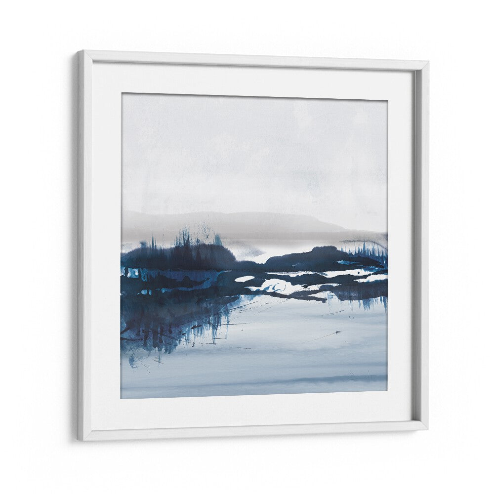 Sea View By Dan Hobday Abstract Art Abstract Paintings in White Frame With Mount