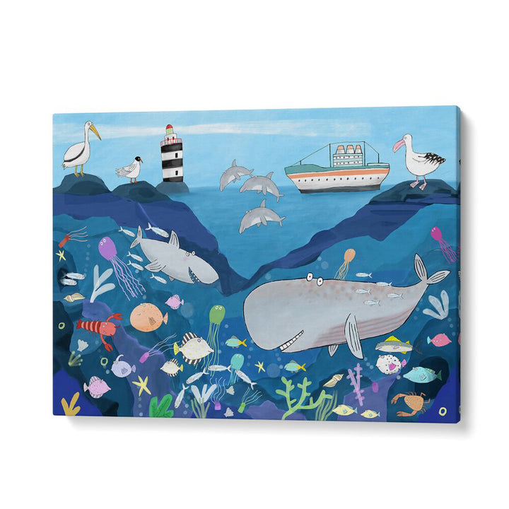 Sea World By Carla Daly Kids Painting in Gallery Wrap