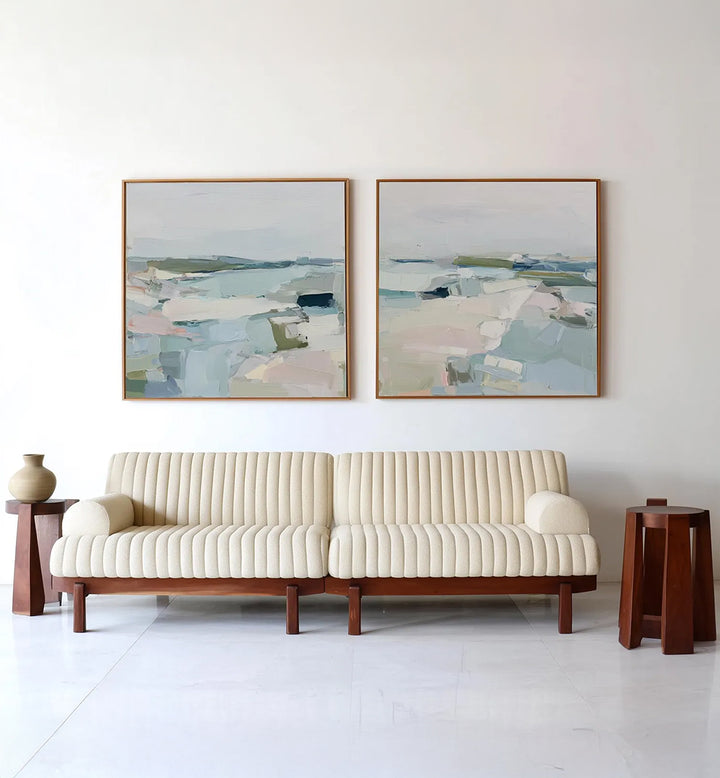 SEAFOAM SILENCE, SET OF 2 PAINTINGS