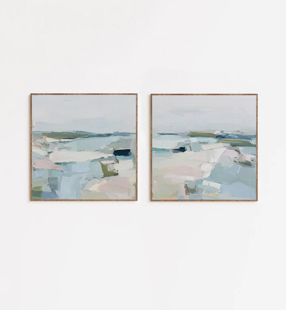 SEAFOAM SILENCE, SET OF 2 PAINTINGS