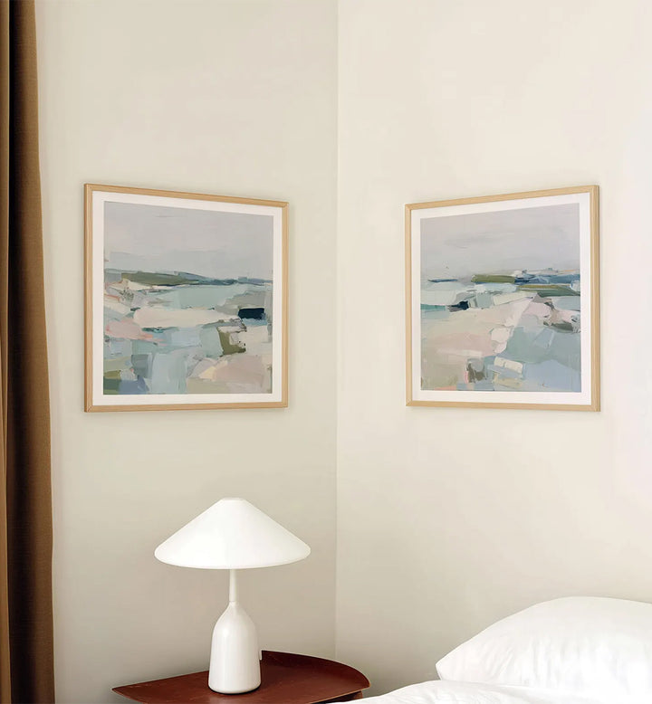 SEAFOAM SILENCE, SET OF 2 PAINTINGS