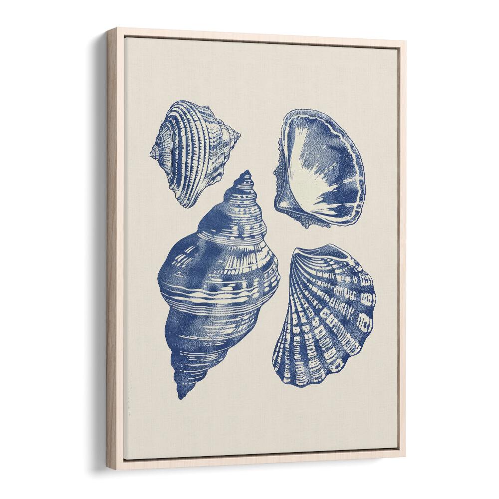 Seashore Jewels I Beach Prints Coastal Wall Art in Oak Wood Floater Frame